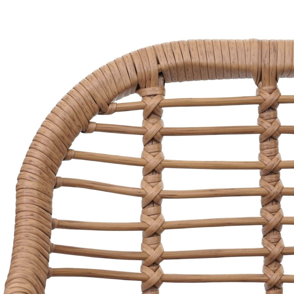 Balkon-Set Rattan 2x Stuhl und Tisch naturfarben