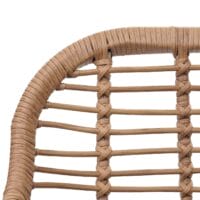 Balkon-Set Rattan 2x Stuhl und Tisch naturfarben