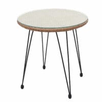 Balkon-Set Rattan 2x Stuhl und Tisch naturfarben