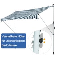 Balkonmarkise 300 x 150cm Grün Sonnenstore Teleskop