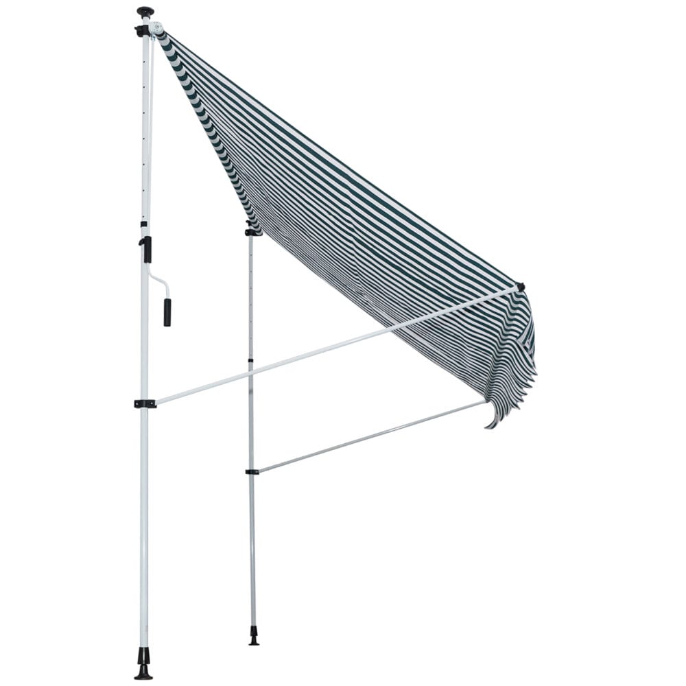 Balkonmarkise 300 x 150cm Grün Sonnenstore Teleskop