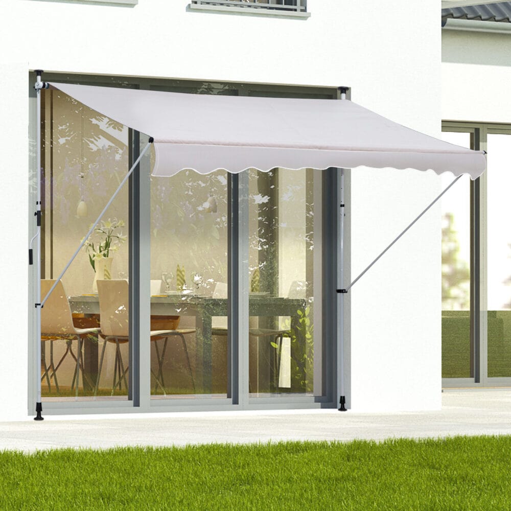 Balkonmarkise Sonnenstore Teleskop 200 x 120cm Creme