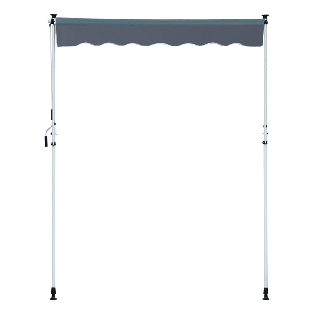 Balkonmarkise Sonnenstore Teleskop 300 x 120cm Grau