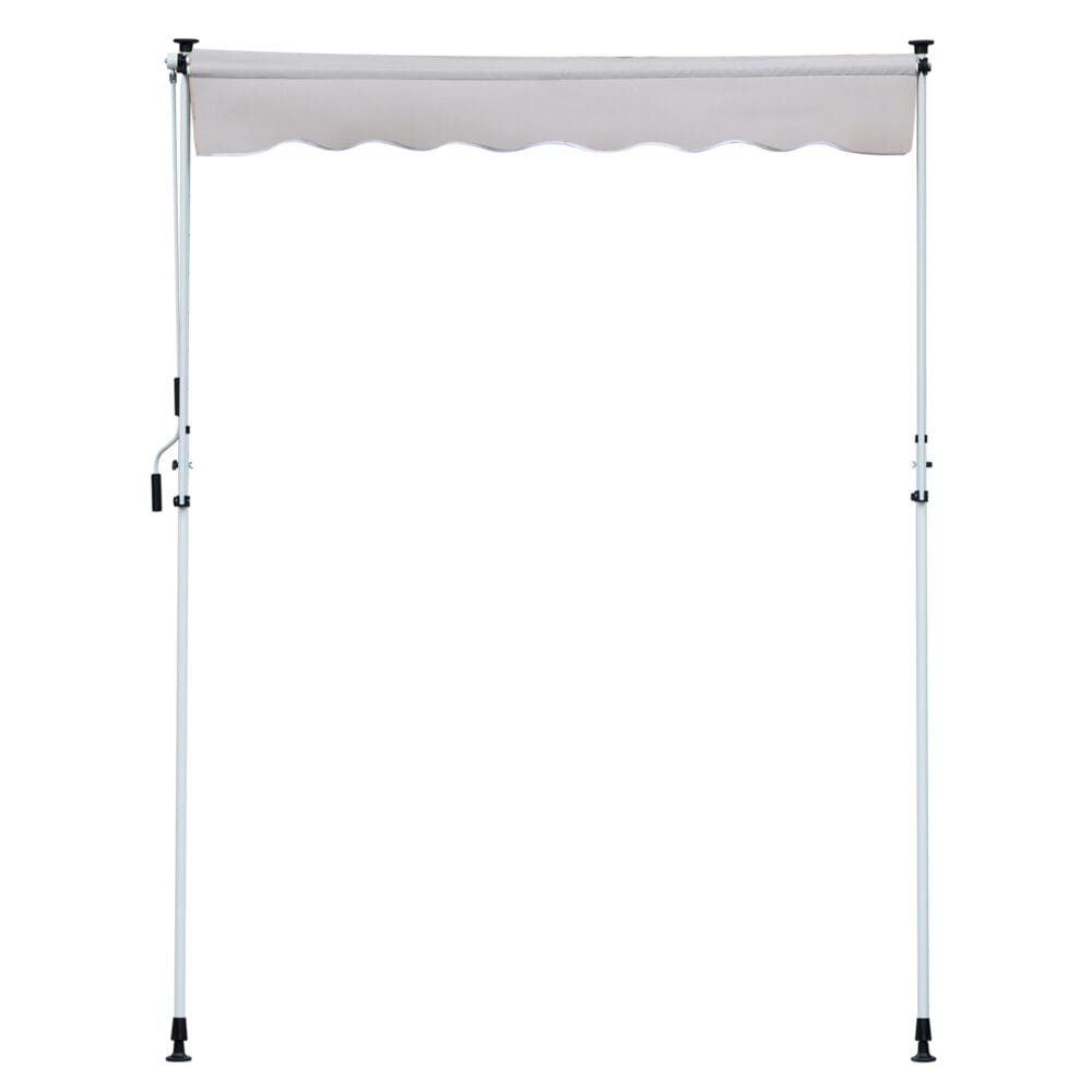 Balkonmarkise Sonnenstore Teleskop 300 x 120cm Grau