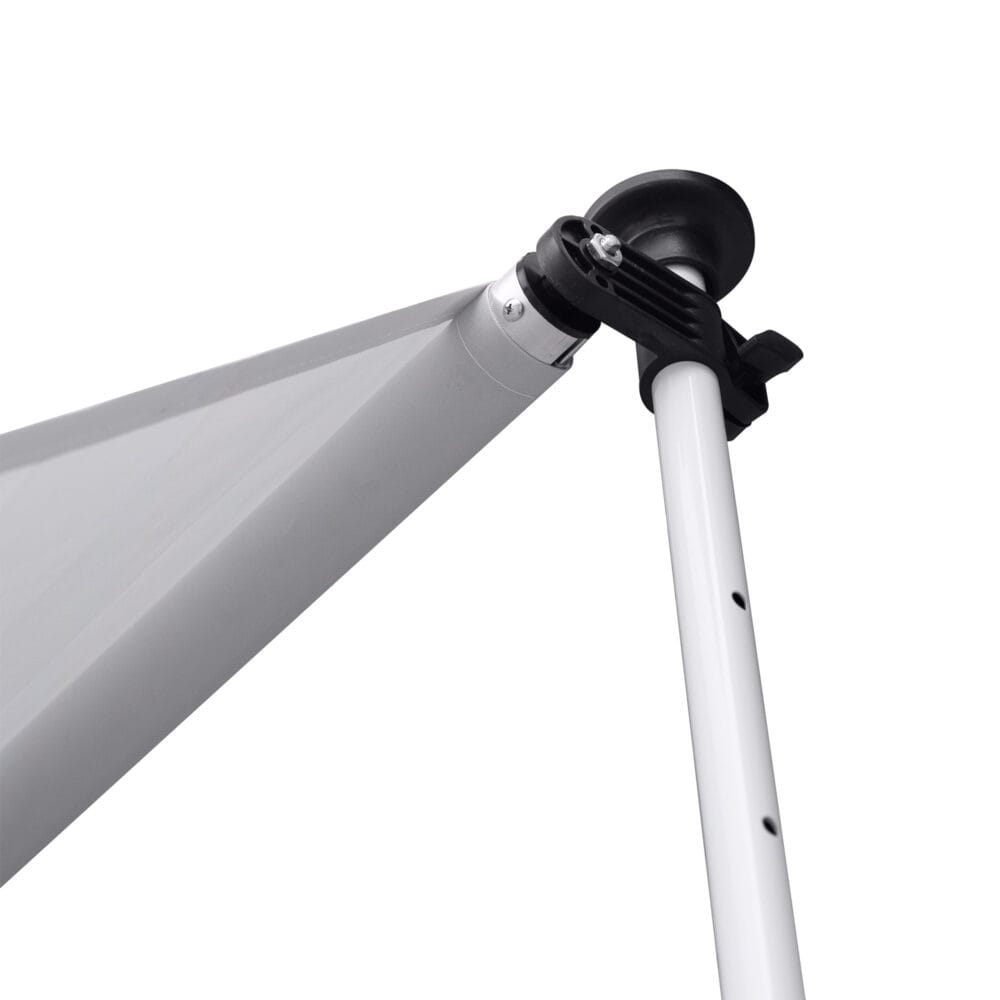 Balkonmarkise Sonnenstore Teleskop 300 x 120cm Grau