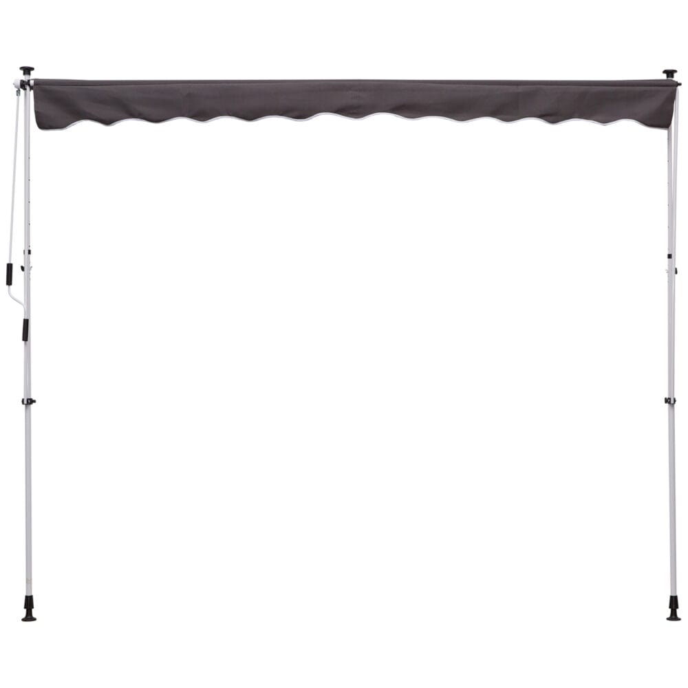 Balkonmarkise Sonnenstore Teleskop 300 x 150cm Grau