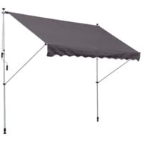 Balkonmarkise Sonnenstore Teleskop 300 x 150cm Grau