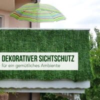 Balkonsichtschutz Sichtschutz Verkleidung für Balkon 500x100cm Blatt dunkel