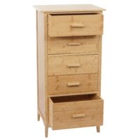 Bambus Kommode Badezimmerschrank Badschrank 100x50x40cm