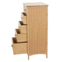 Bambus Kommode Badezimmerschrank Badschrank 100x50x40cm