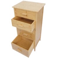 Bambus Kommode Badezimmerschrank Badschrank 100x50x40cm