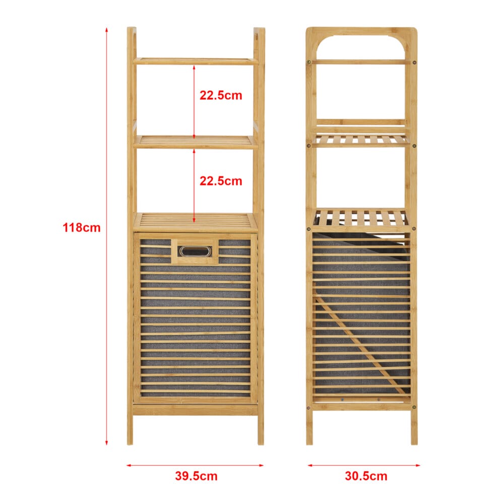 Bambus Wäscheregal Tidaholm 118x39,5x30,5cm