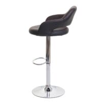 Barhocker Drehhocker mit Lehne Kunstleder braun-schwarz