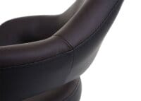 Barhocker Drehhocker mit Lehne Kunstleder braun-schwarz