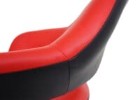 Barhocker Drehhocker mit Lehne Kunstleder rot-schwarz