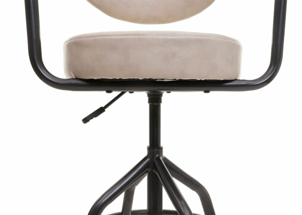 Barhocker Industrial Wildleder-Optik vintage beige JAM-H10