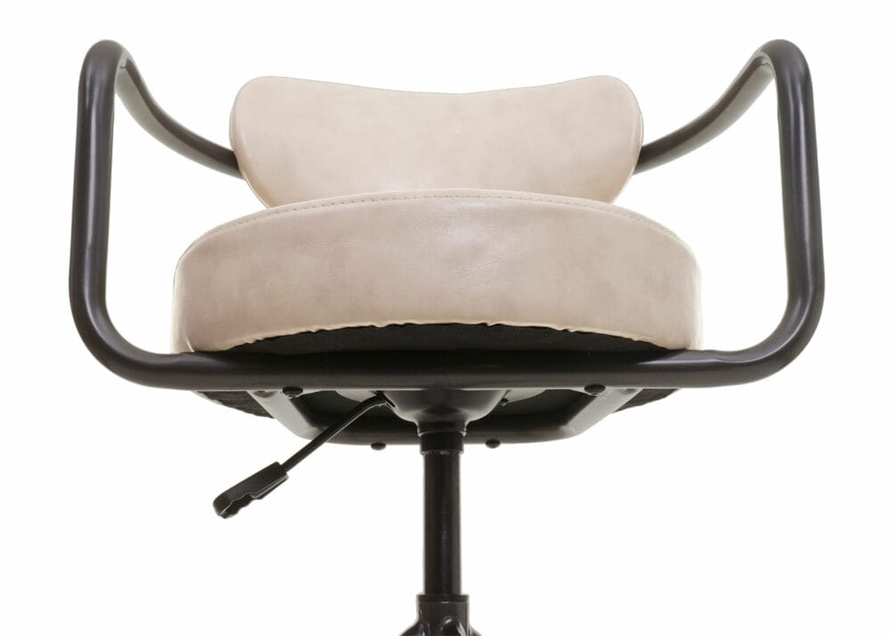 Barhocker Industrial Wildleder-Optik vintage beige JAM-H10