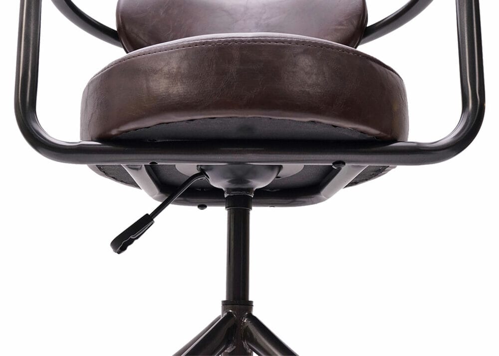 Barhocker Industrial Wildleder-Optik vintage braun JAM-H10