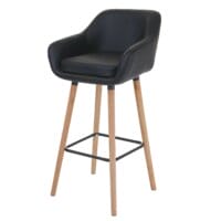 Barhocker Malmö Kunstleder schwarz