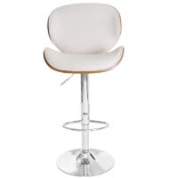 Barhocker Retro-Design ~ Walnuss creme