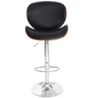 Barhocker Retro-Design ~ Walnuss schwarz