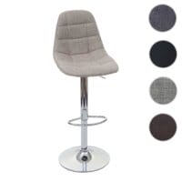 Barhocker Tresenhocker vintage creme-grau Stoff/Textil