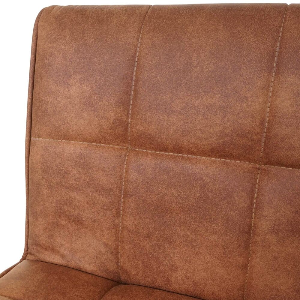 Barhocker Wildlederimitat - vintage hellbraun
