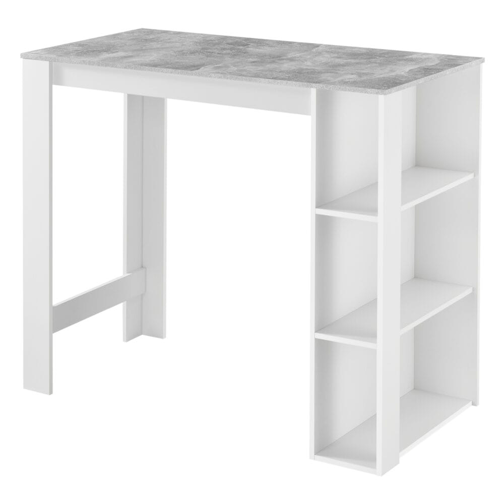 Bartheke Danderyd 120x60x106 cm Weiss/Betonoptik