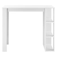 Bartheke Danderyd 120x60x106 cm mit 3 Ablageflächen Weiss
