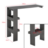 Bartisch Bromölla 120x45x106 cm Dunkelgrau