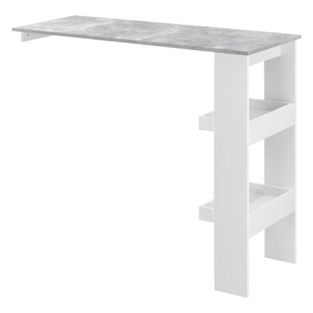 Bartisch Bromölla 120x45x106 cm Weiss/Betonoptik