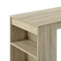 Bartisch Kouvala 110x50x103 cm Hausbar mit 3 Fächern Eichenoptik