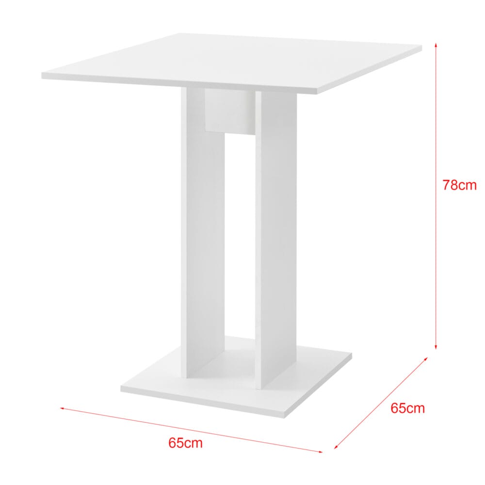 Esstisch Lindesnes 65x65x78 cm Weiss Matt