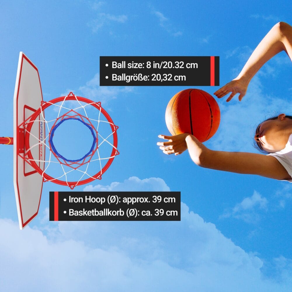Basketballkorb - Höhenverstellbar Outdoor Indoor