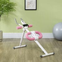 Bauchtrainer Faltbarer AB Trainer Höhenverstellbarer Weiss Rosa