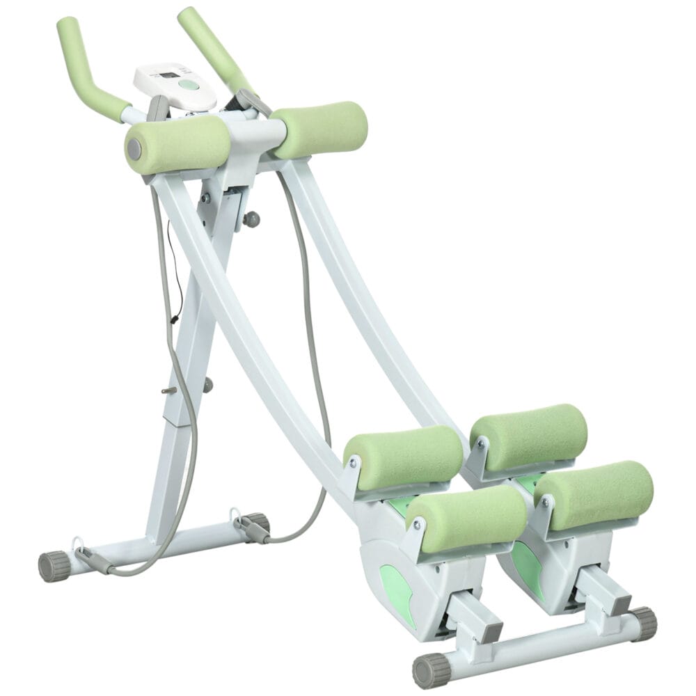 Bauchtrainer Faltbarer Bauchmuskeltrainer AB Trainer Weiss Grün