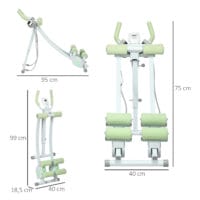 Bauchtrainer Faltbarer Bauchmuskeltrainer AB Trainer Weiss Grün