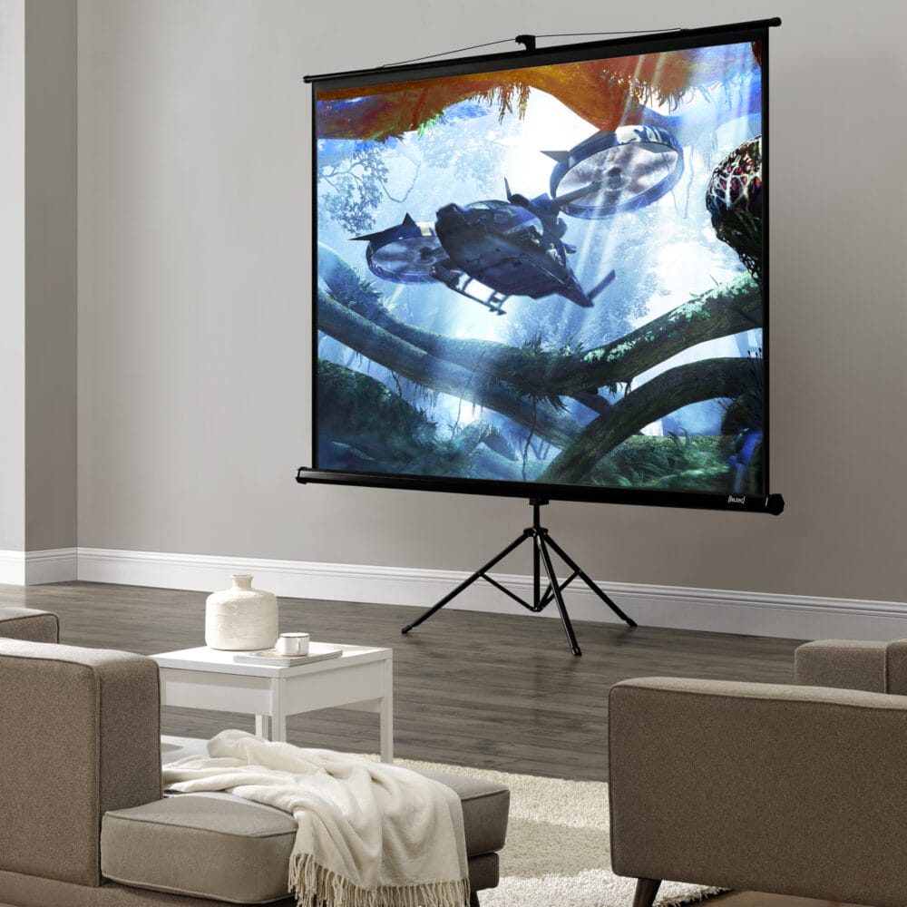 Beamer Leinwand mit Stativ 200x200 cm 113