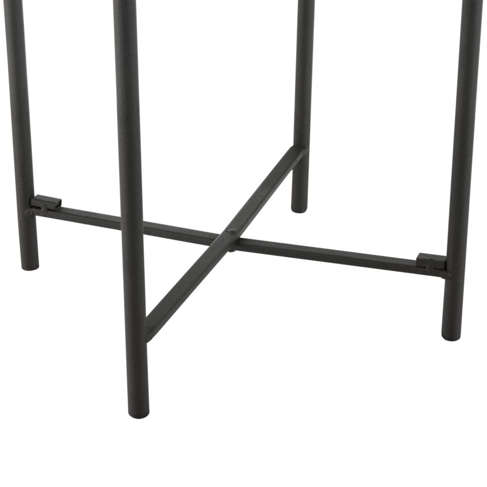 Beistelltisch Beaumont 45x35cm Schwarz/Sandfarben