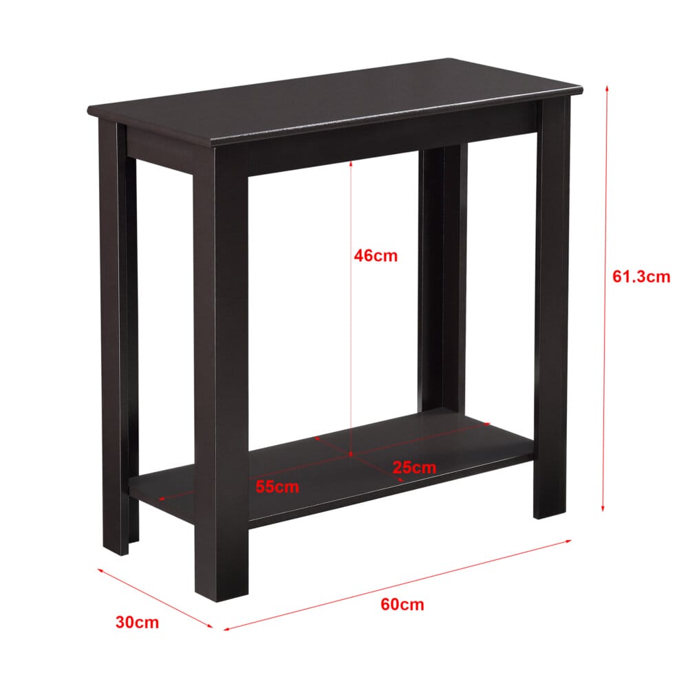 Beistelltisch Chur 60 x 30 x 61,3 cm braun