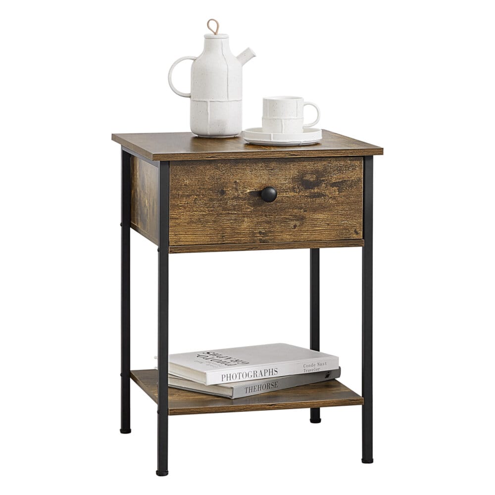 Beistelltisch Fagersta 40x40x55cm Dunkler Holzton