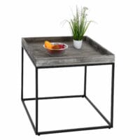 Beistelltisch JAM-K71 Couchtisch FSC Holz Metall 60x60x60cm dunkelgrau