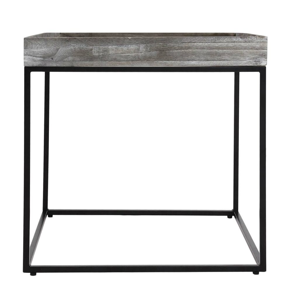 Beistelltisch JAM-K71 Couchtisch FSC Holz Metall 60x60x60cm dunkelgrau