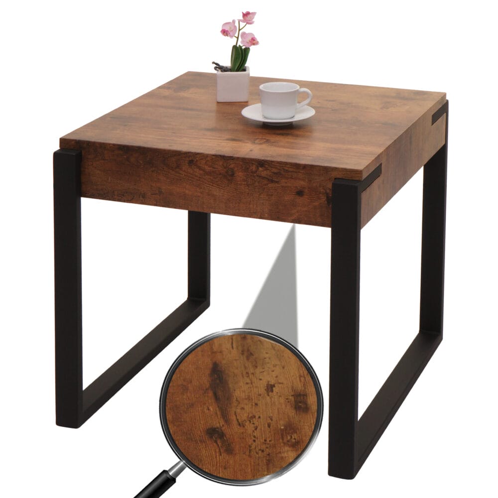 Beistelltisch JAM-L53 Kaffeetisch Nachttisch Metall 51x50x54cm