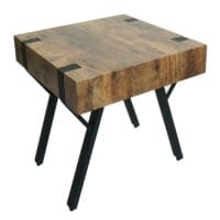 Beistelltisch JAM-L54 Metall 50x50x50cm dunkle Wildeiche