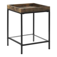 Beistelltisch Mariefred 55x40x40cm mit Ablage Dunkler Holzton