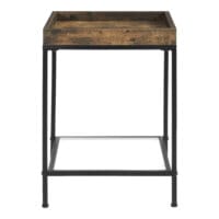 Beistelltisch Mariefred 55x40x40cm mit Ablage Dunkler Holzton