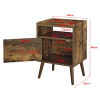 Nachttisch Beistelltisch Olofström 66x45x35cm mit Schrankfach
