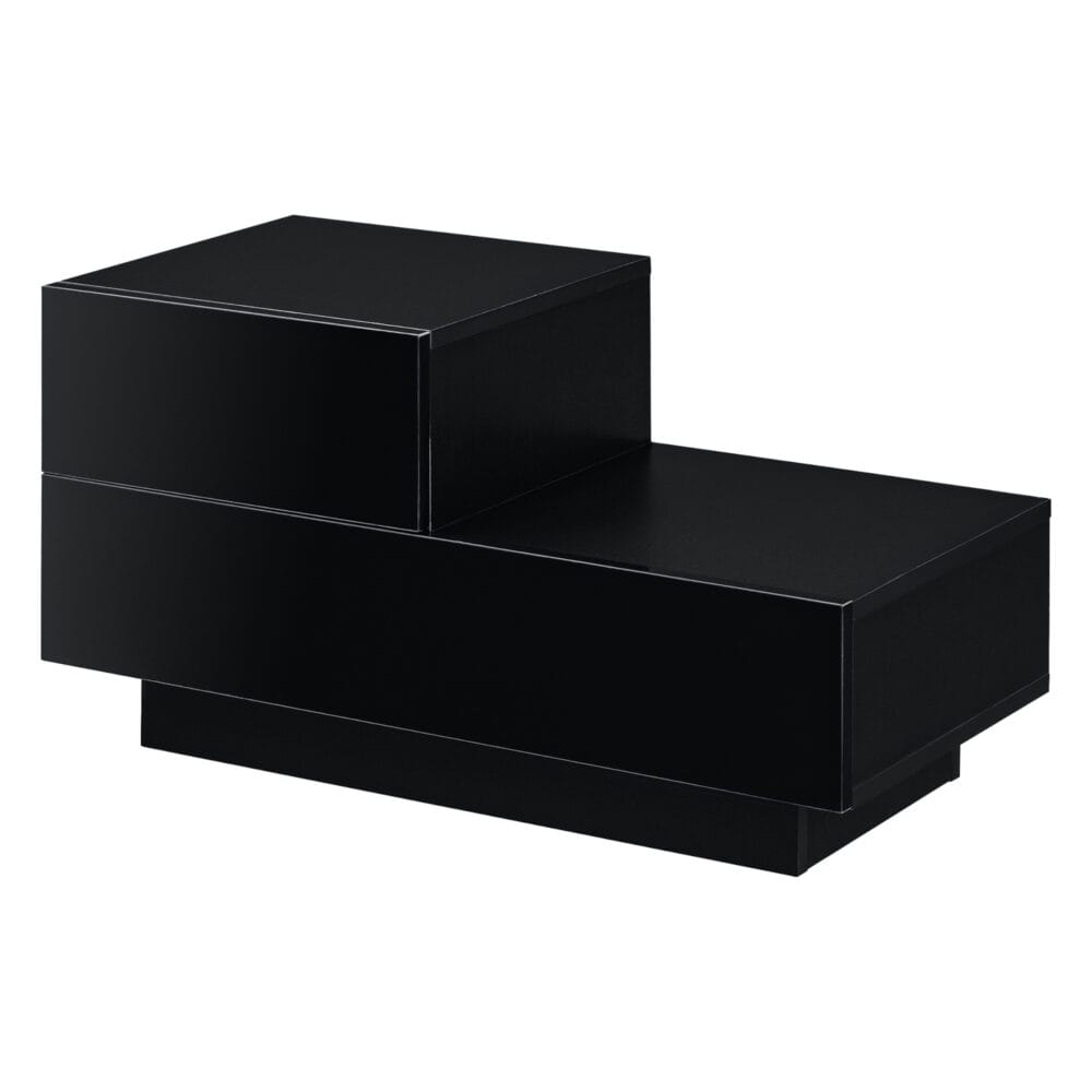 Nachttisch Sebokeng 38x75x35 cm mit Schublade Schwarz