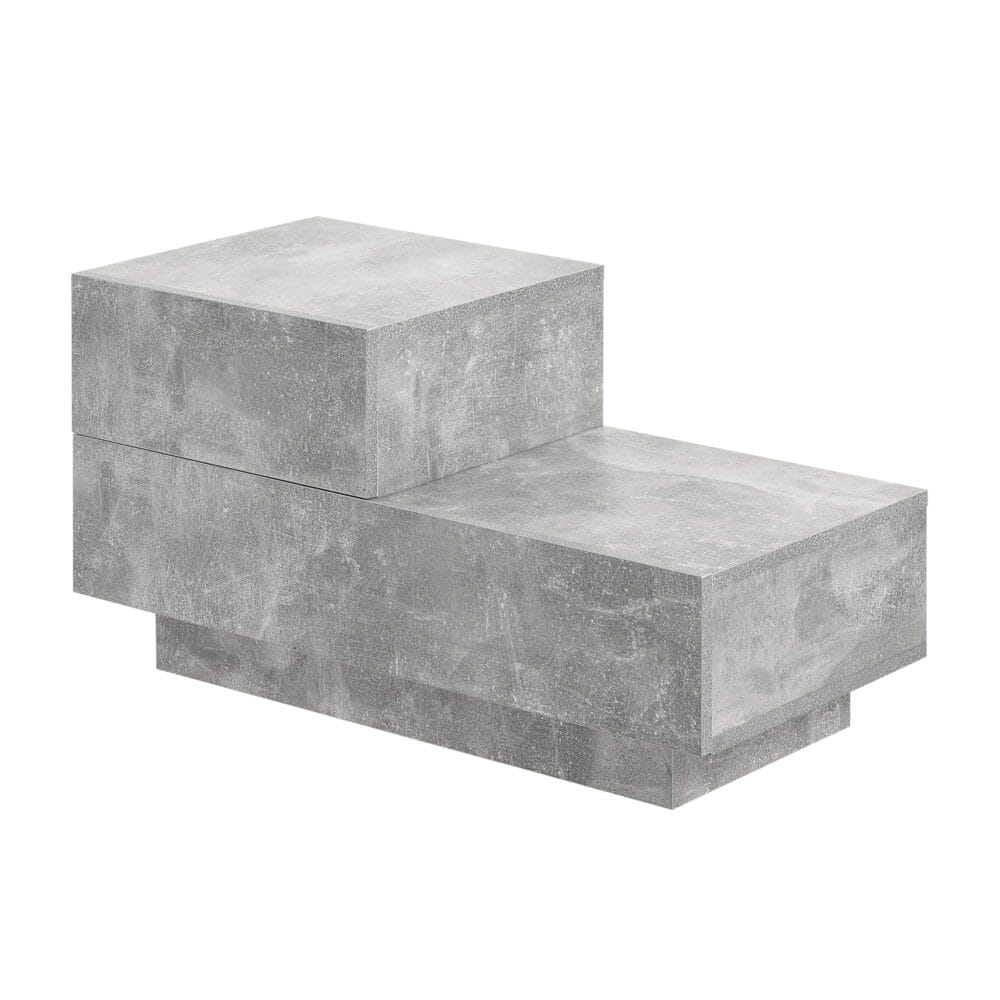Nachttisch Sebokeng 38x75x35 cm mit Schublade Betonoptik